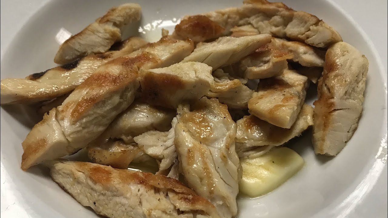 Grilled chicken breast with 🧈 and later at home ribeye, Wagyu beef