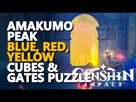 Underground Amakumo Peak Blue, Red, Yellow Cubes & Gates Puzzle Genshin Impact
