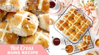 Recipe Easter Buns / Hot Cross Buns – traditional classic soft rolls baked around Easter