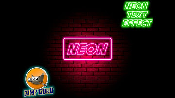 Neon Text Effect Using GIMP | GIMP TUTORIAL #2 | GIMP GURU
