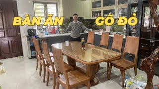 Bàn Giao Bộ Bàn Ghế Ăn Gỗ Gõ Đỏ Tại Dương Kinh - Hải Phòng | Nội Thất Gỗ Gõ Đỏ Pachy