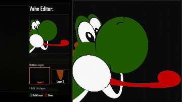 Call of Duty Black Ops 2 Emblem Yoshi Emblem Tutorial ( Super Mario Brothers ) Xbox 360 PS3 WiiU II