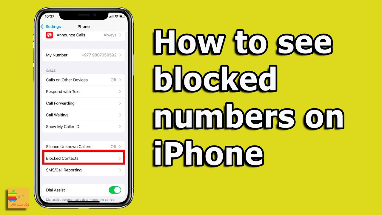 How to see blocked numbers on iPhone - YouTube