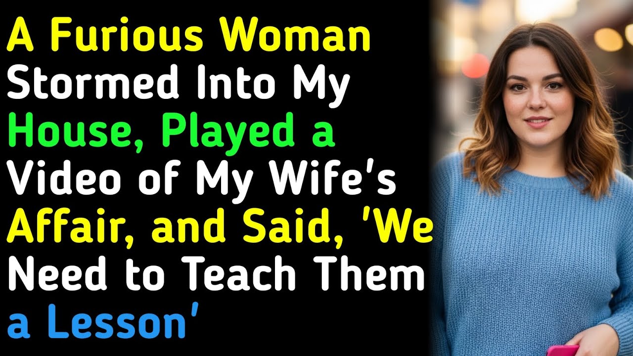 A Furious Woman Stormed Into My House, Played a Video of My Wife's Affair, and Said, 'We Need to 
