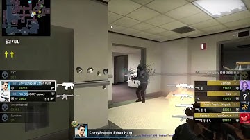 1v4 clutch in CS:GO office map #csgo