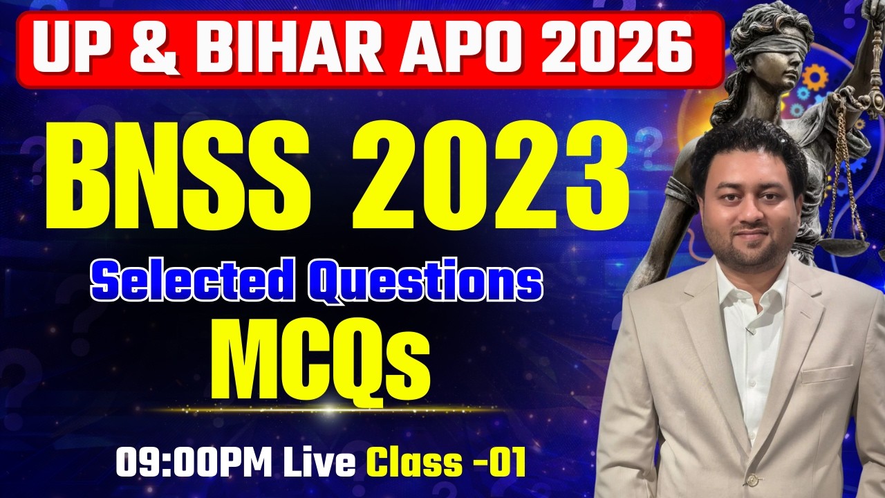 BNSS 2023 MCQs by Vishal Sir || Bihar APO 2025 || UP APO 2026
