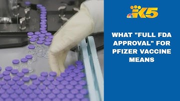 Major milestone passed as Pfizer vaccine fully approved by FDA