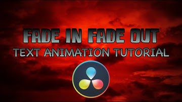 How to make FADE IN AND OUT TEXT in DAVINCI RESOLVE