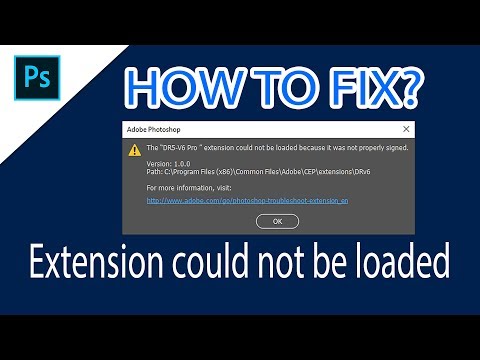 Sửa lỗi "Extension Could not be loaded" Photoshop CC