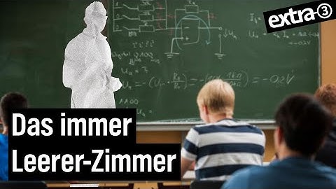 Lehrermangel: Eine vom Aussterben bedrohte Art | extra 3 | NDR