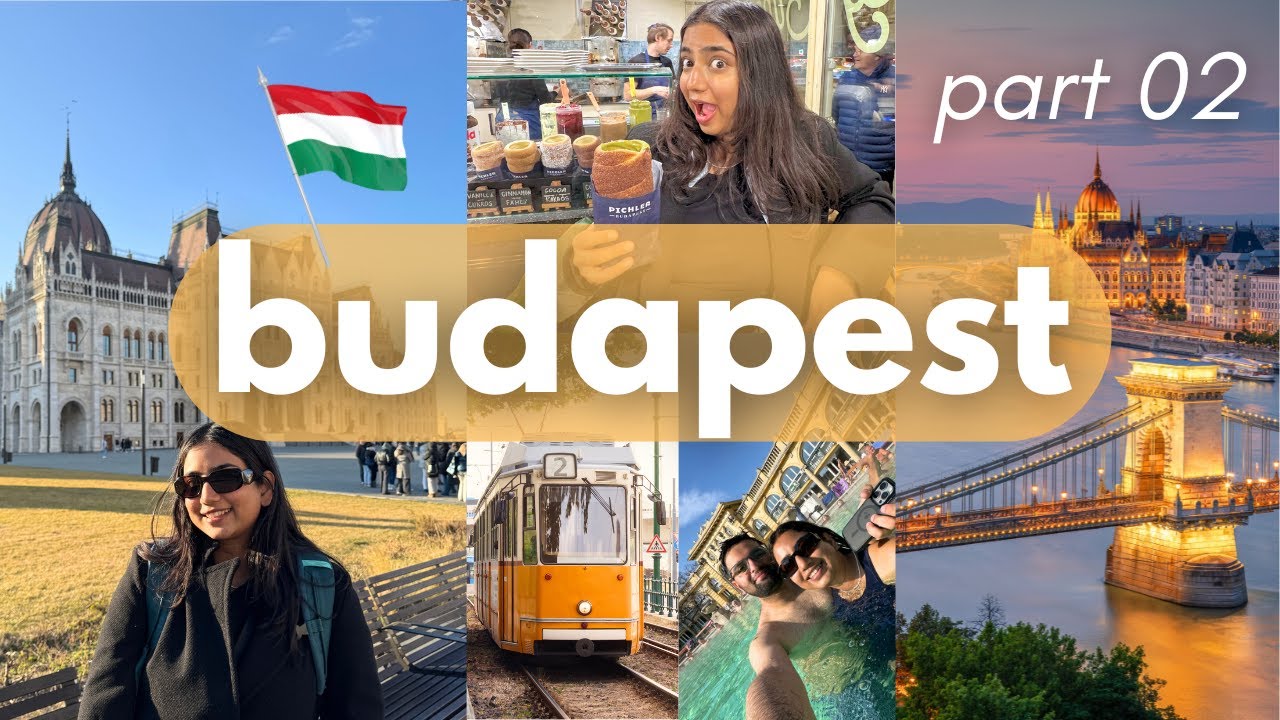 BUDAPEST VLOG 🇭🇺 part 02! Széchenyi Thermal Baths, Hero Square, trying Hungarian Langos and more!