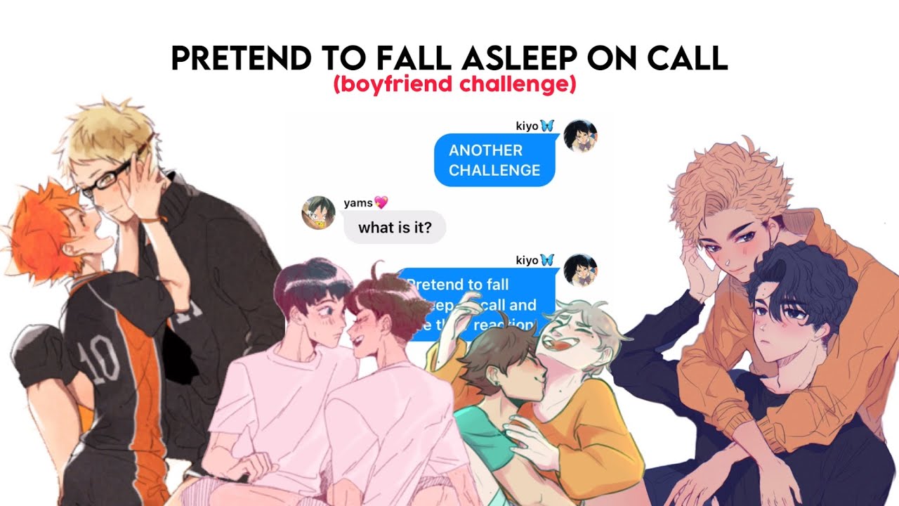 Pretend to fall asleep on call (boyfriend challenge)||Tsukihina feat. other ships||Bakashimaa