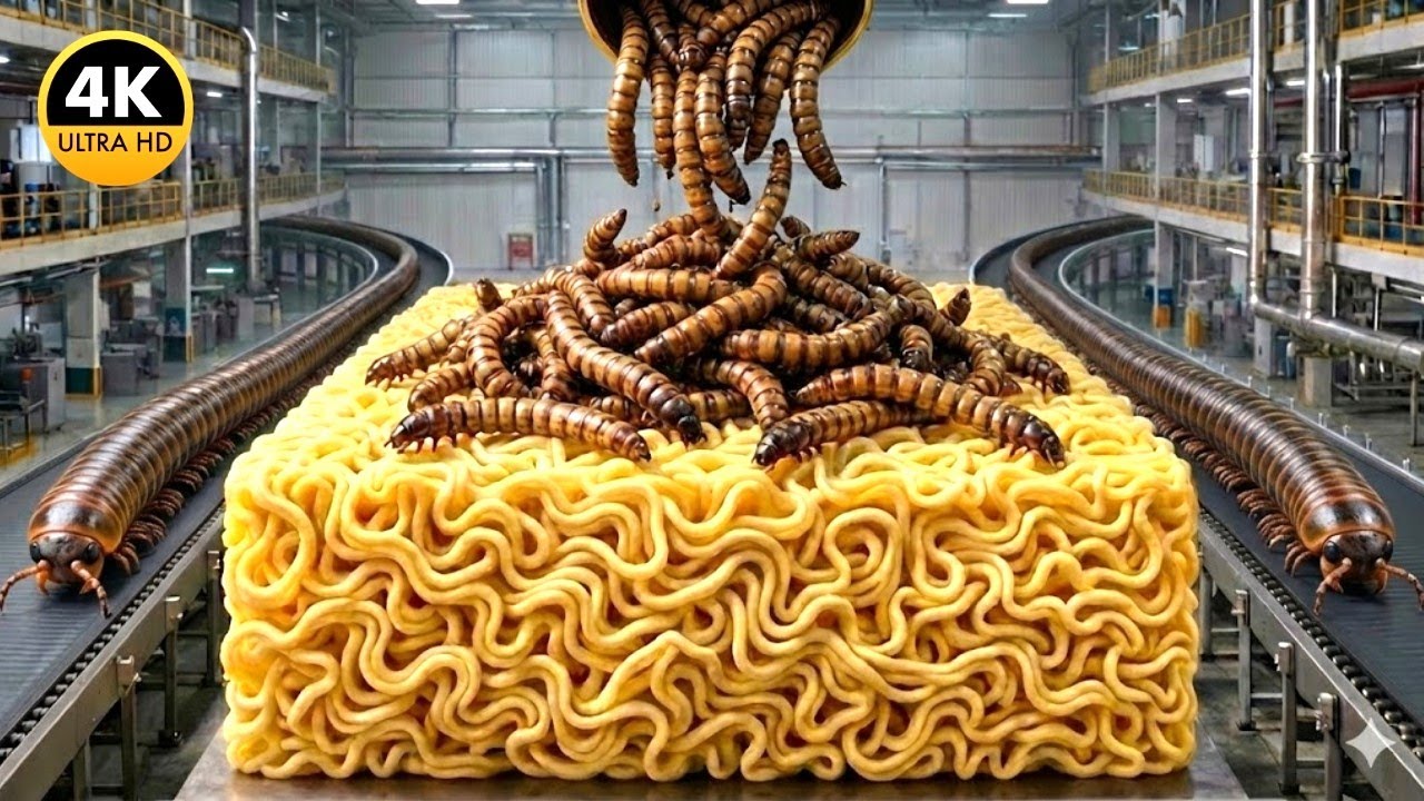 Inside the Modern Noodle Factory: How 5,000,000 PARATHA Are Made from Mealworms 