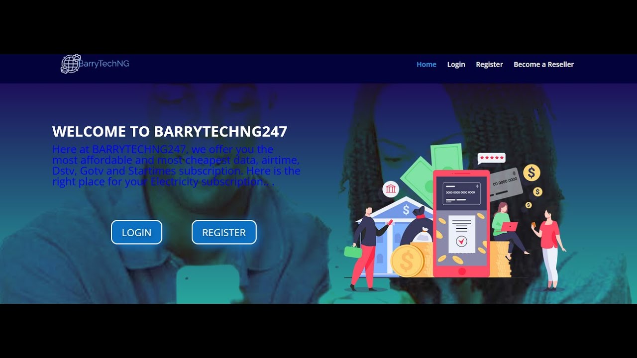 Buy Cheap and Affordable Data, AirtimeVTU, Pay for Cable using BarryTechNG27
