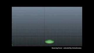 Animated Bouncing Donut Test in Maya