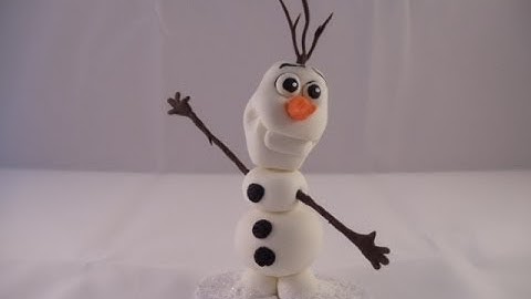 How to make Olaf Cake Topper with gumpaste Tutorial  (READ INFO for better quality video)