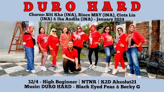 Duro Hard Line Dance | High Beginner | Siti Kha, Rince MRY, Cinta Lia & Ika Andila (All INA)