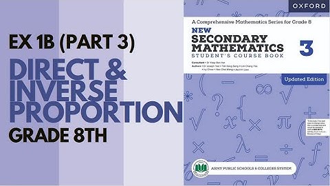 Class 8 Maths (APS) - Exercise 1 B (Direct & Inverse Pro)- Part 3| Oxford Mathematics | Danish Satti