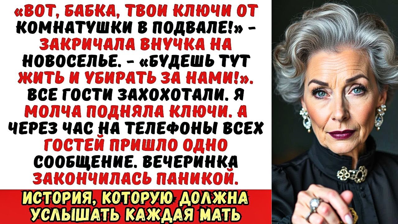 На новоселье внучка швырнула мне в лицо ключи и крикнула: «Ты будешь нашей прислугой!». И тогда я...