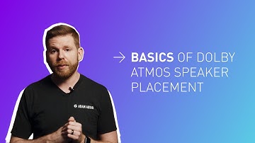 Basics of Dolby ATMOS Speaker Placement | ADAM Audio