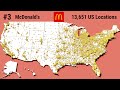 Map comparison  the 30 biggest us fast food chains