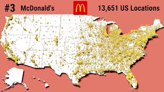 Map Comparison  The 30 Biggest US Fast Food Chains