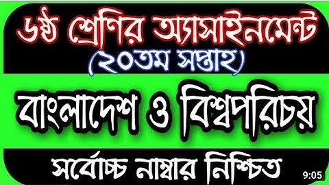 Class  6 BGS Assignment 20th week//Assignment  2021 Answer