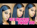 HOW TO DO: SWOOP BANG ON BLUNT CUT BOB| *very detailed*