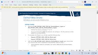 New Perspectives PowerPoint 365/2021 | Modules 3-4: Capstone Project 1a Detroit Bike Share