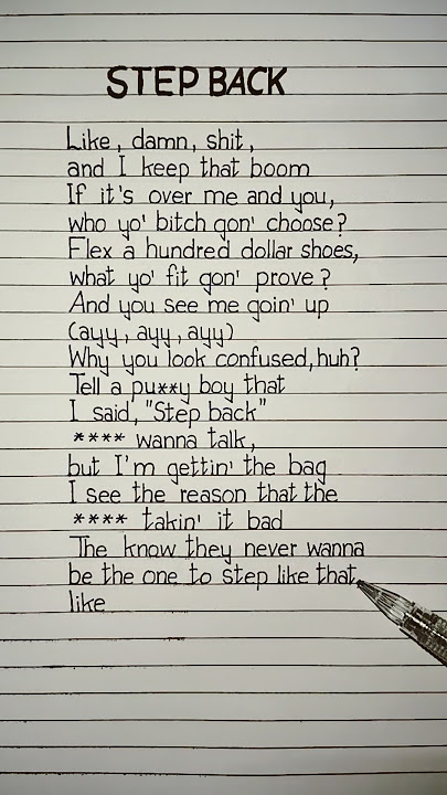 Download lagu 1nonly step back! lyrics #stepback #lyrics #1nonly