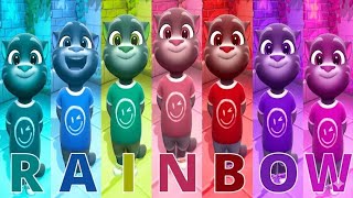 Talking Tom Rainbow Clone Effect 🎮🌈 | 4 Same Actions Compilation