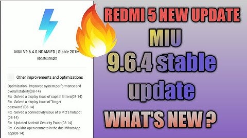 Xiaomi Redmi 5 new MIUI software update 9.6.4 stable | MIUI 9.6.4 review