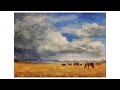 How to paint acrylic clouds prairie storm