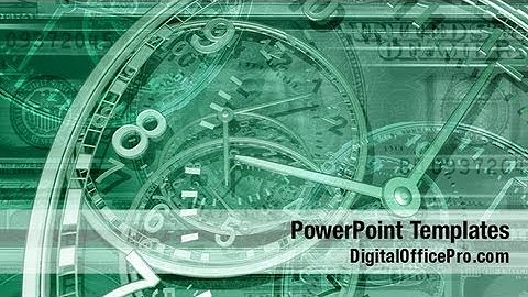 Abstract Clock PowerPoint Template Backgrounds - DigitalOfficePro #00711W