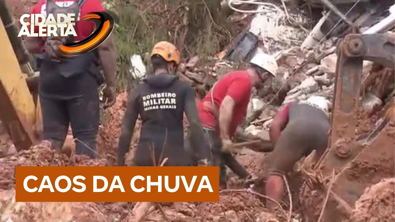 Equipes continuam buscas por desaparecidos no temporal que atingiu Juiz de Fora (MG)