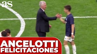 ANCELOTTI FELICITACION a los JUGADORES del REAL MADRID CAMPEÓN LIGA