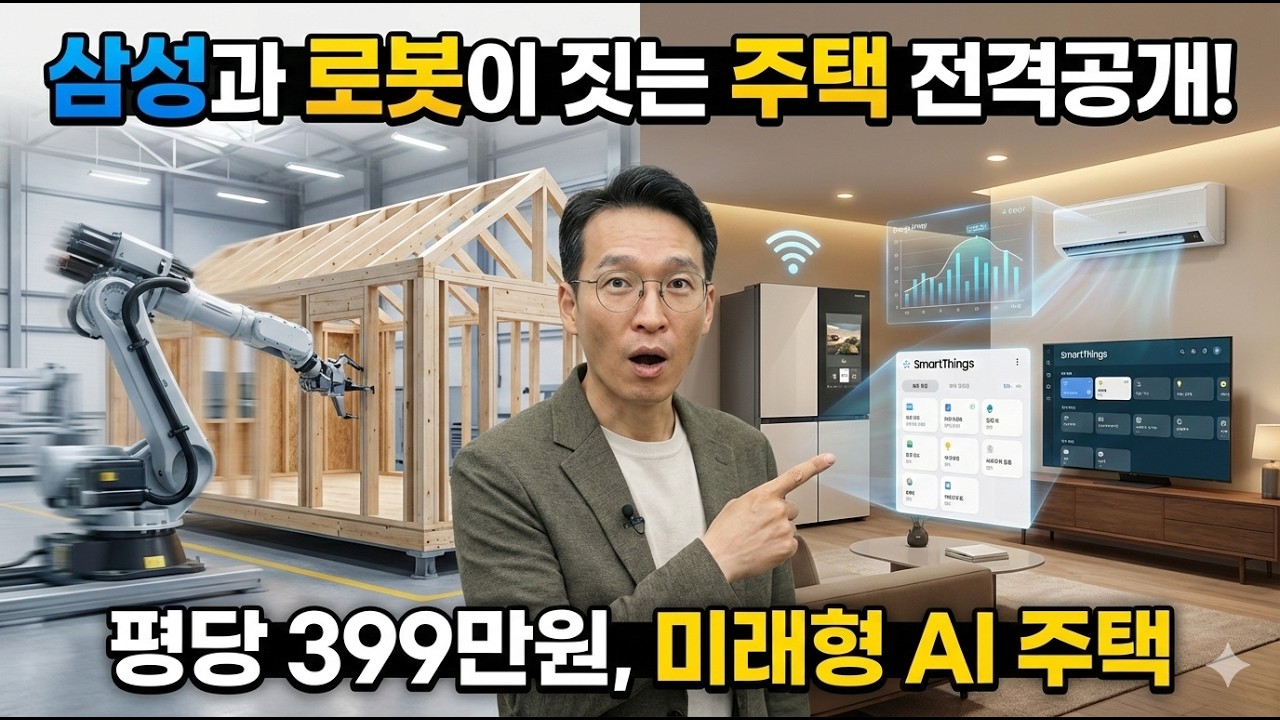 삼성전자와 역대급 콜라보! 로봇이 찍어내고 삼성 AI가 관리하는 20평 모듈러 주택 투어