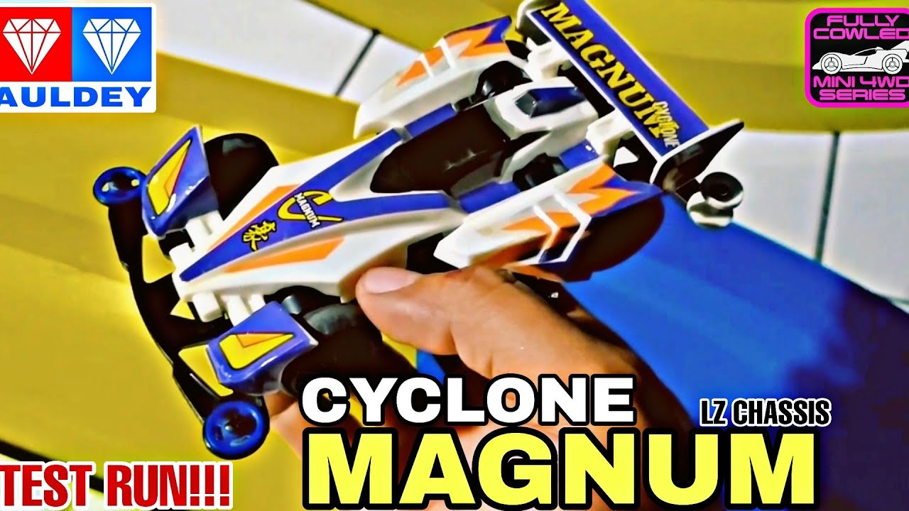 TEST RUN TAMIYA MINI 4WD CYCLONE MAGNUM AULDEY [ミニ四駆] - YouTube