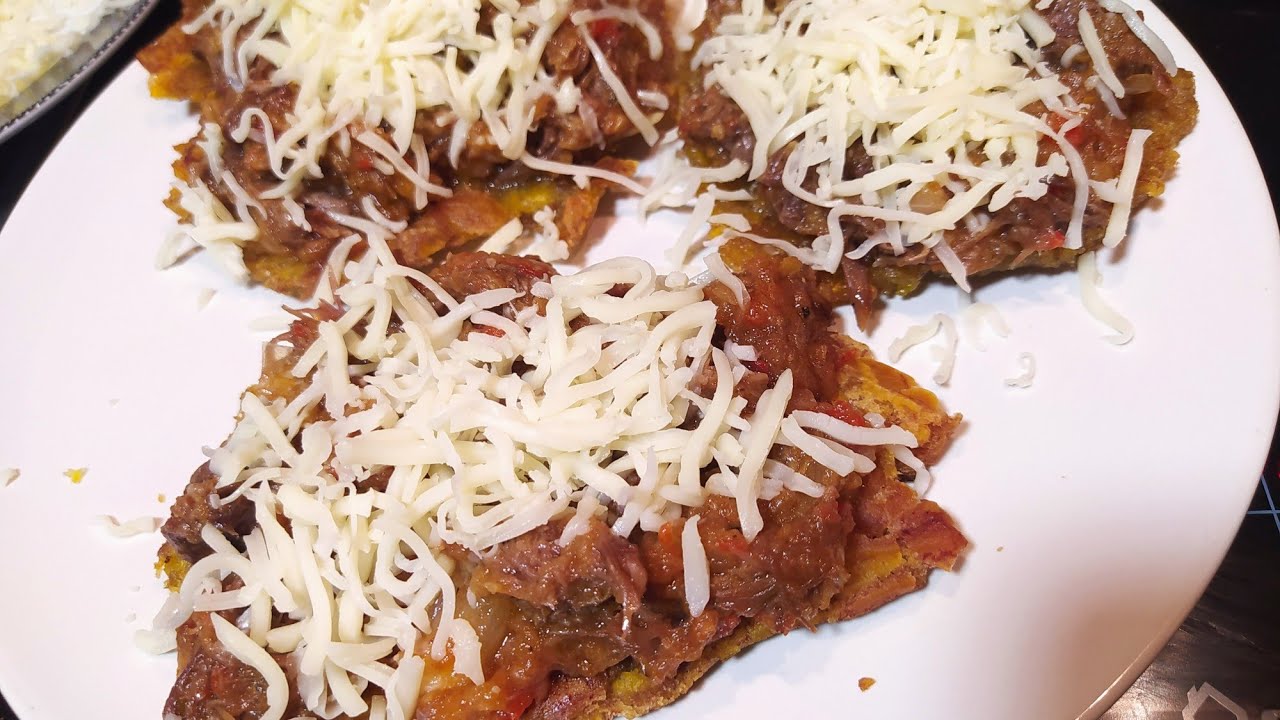 Tostones con carne 👌😋 | Lo compré va muy bien 