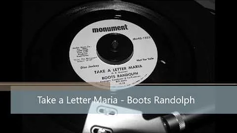 Take a Letter Maria -  Boots Randolph   Northern Soul