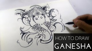 creative easy drawing draw ganesha