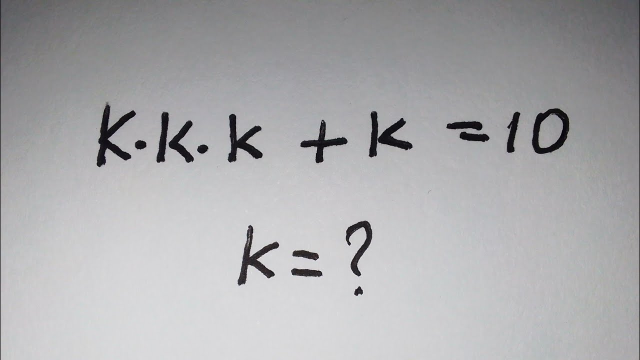 a bit tricky algebra question