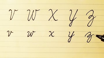 Letters ✎ V, W, X, Y, Z ✎ English Cursive Handwriting Tutorial