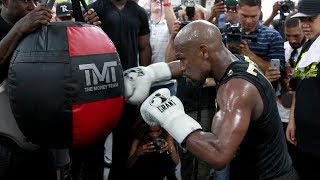 FULL & UNCUT  FLOYD MAYWEATHER'S MEDIA WORKOUT FOR CONOR MCGREGOR