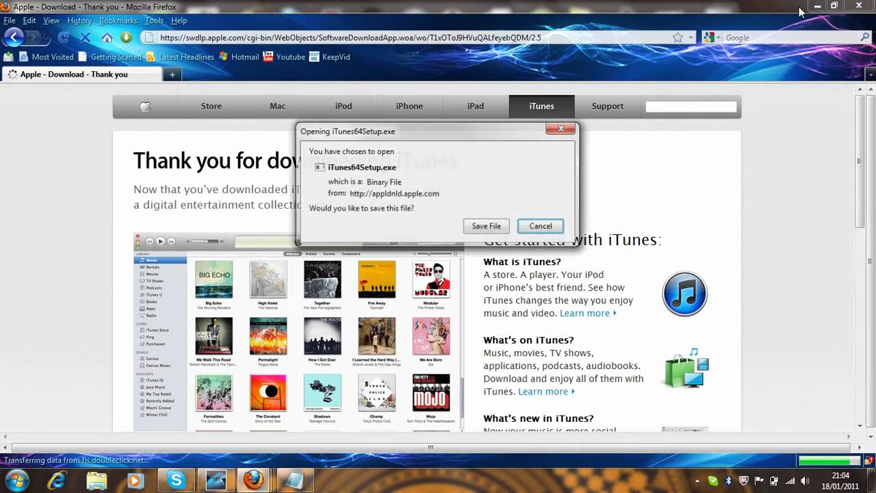 itunes download windows 7