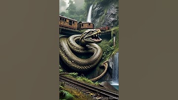 Nature Travel I Python and trains with beautiful waterfalls #trending  #python