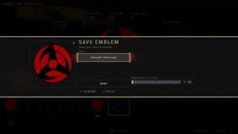 Call of Duty Black Ops 4: Kakashi/Obito Sharingan EMBLEM tutorial