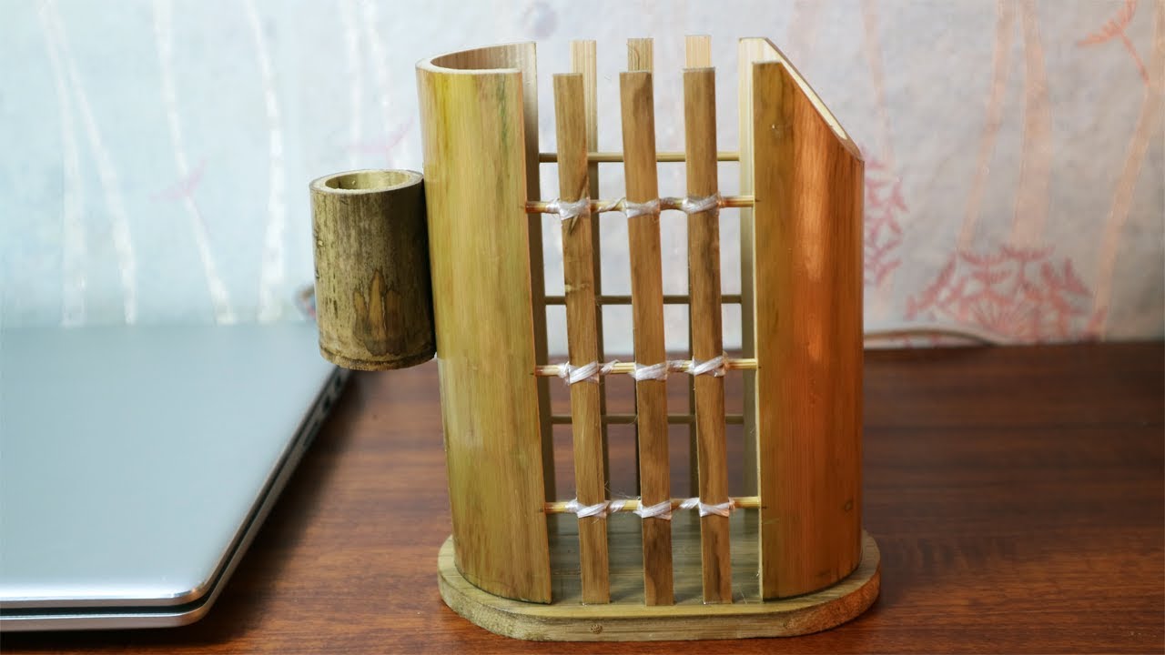 DIY bamboo basket simple at home Bamboo Furniture YouTube