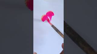 one stroke art 🩷✨colour mixing #art #painting #calmart #shortfeed #viral #10m