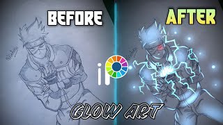 Drawing Kakashi Hatake glow art | Ibispaintx glow effect | Naruto #anime #drawingkakashi screenshot 4